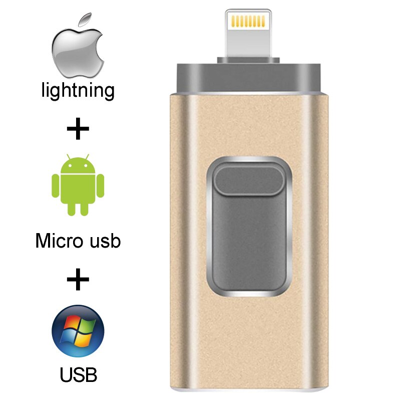 Pendrive 128GB 3 in 1 iPhone USB ÷ ̺ OTG 32GB Pendrive 3.0 Cle Usb ÷ ̺ 64GB For iPhone /ȵ̵/Tablet PC